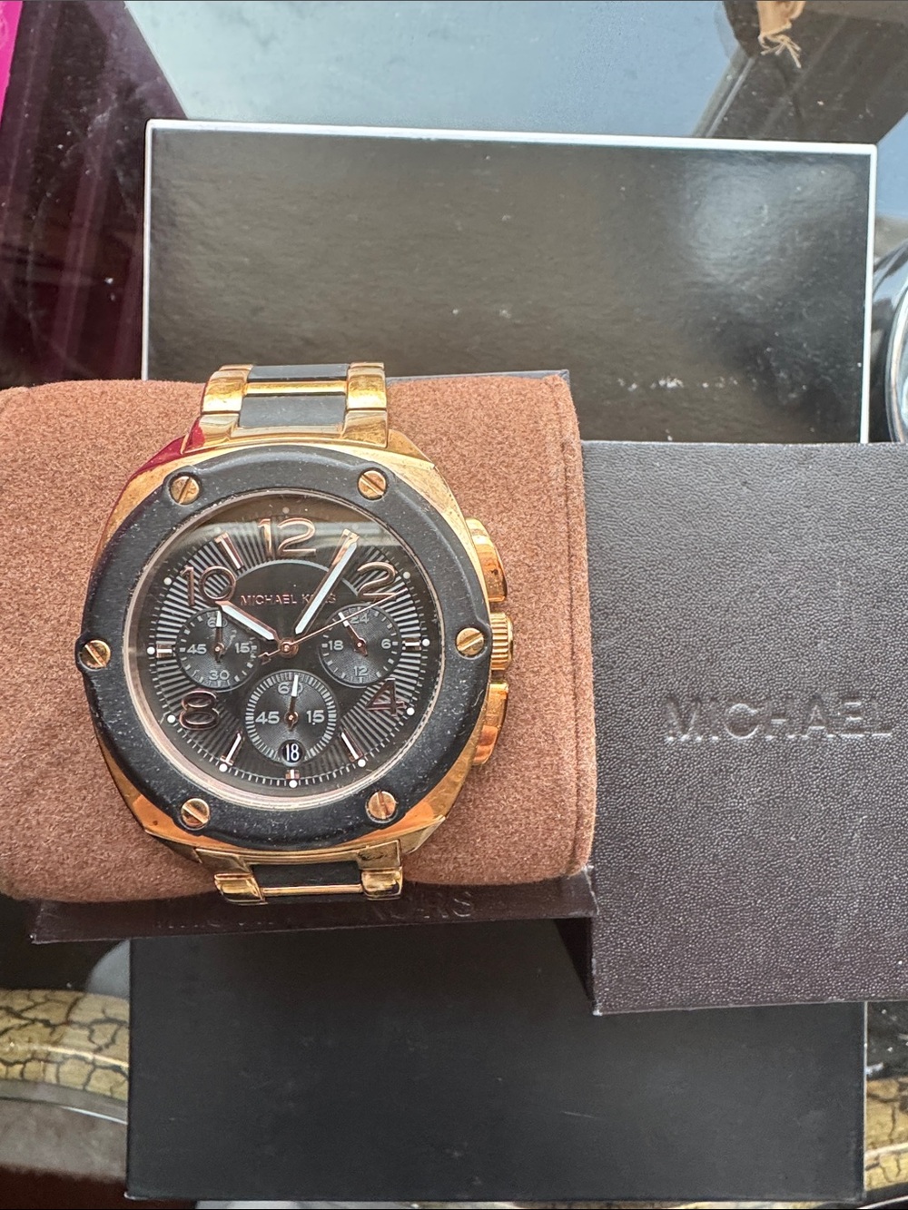 Michael Kors Gold and Black Sport Chronograph Watch